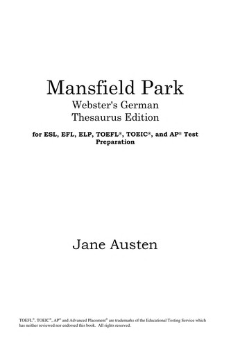 Jane Austen: Mansfield Park (2005, ICON Classics)